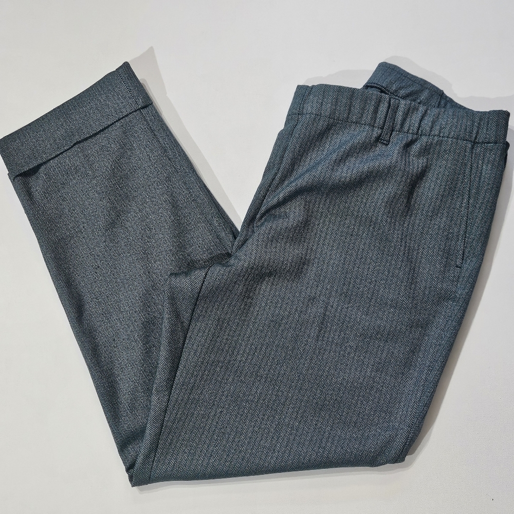 J. Jill High Rise Dress Pants Womens Large Green Rolled‎ Hem